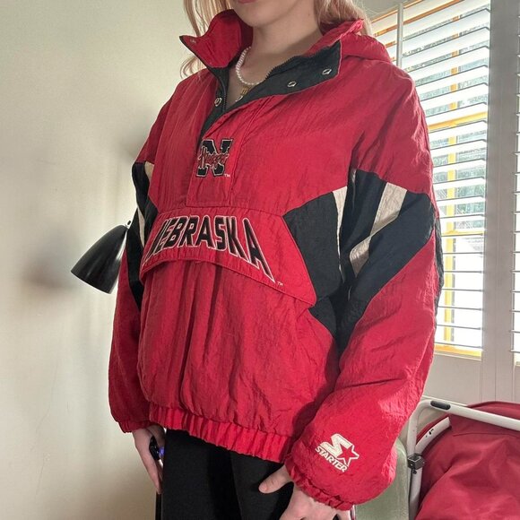 Vintage Starter Men's Nebraska Windbreaker Jacket - Picture 3 of 7